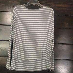 Long sleeve flowy striped top